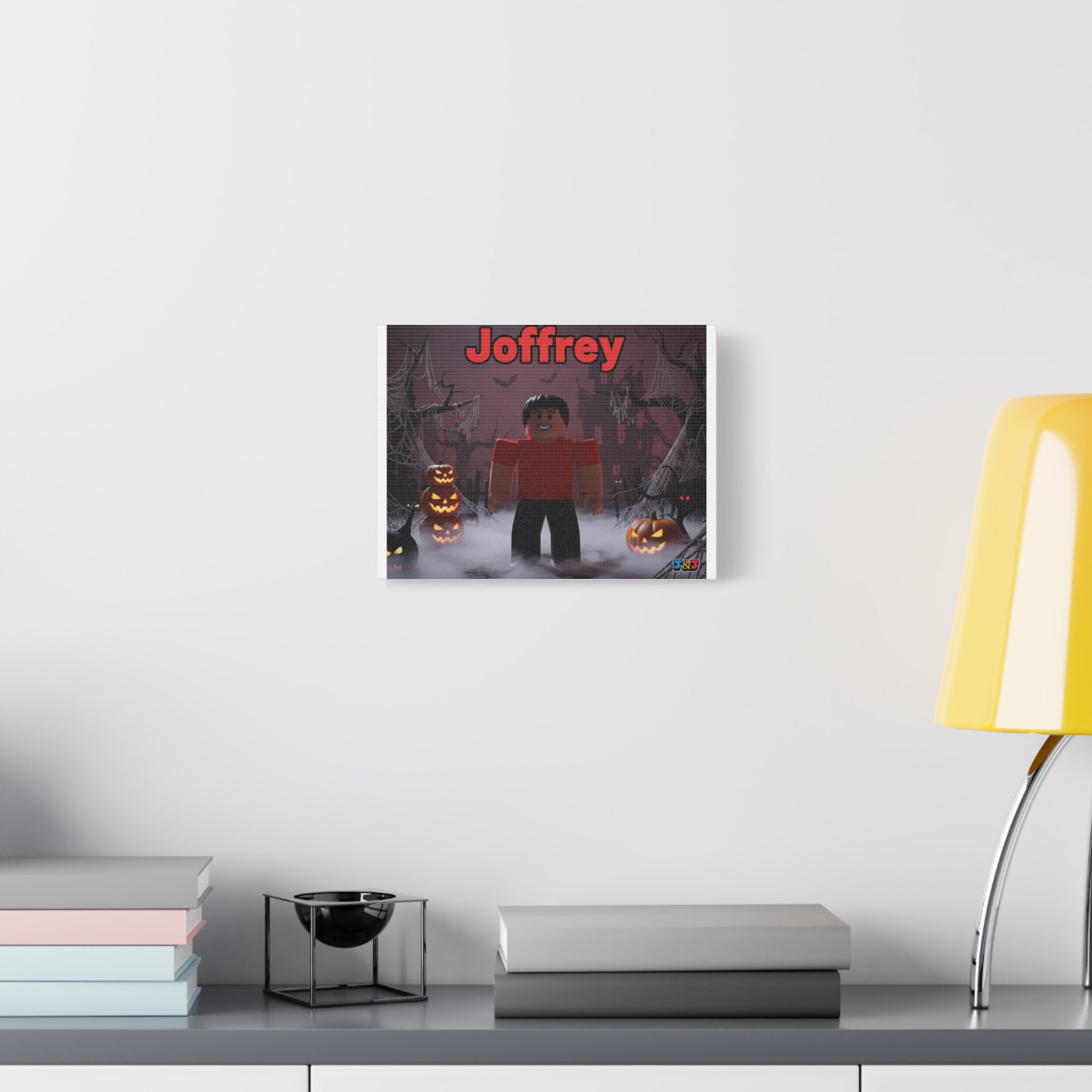 Joffrey Halloween Themed Canvas Wall Art, Personalized Home Decor for Kids, Spooky Decor, Joffrey Art, Unique Gift