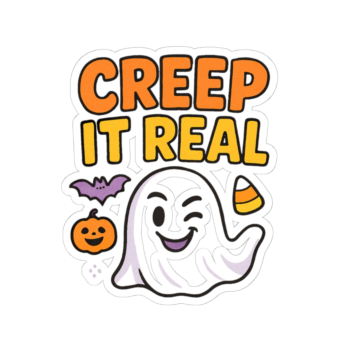 Creep it real halloween stickers
